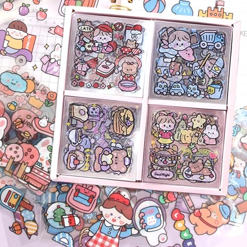 100 Sheets Niedliche Cartoon Aufkleber, Cute Mädchen Kawaii Stickers, Scrapbooking Sticker, Kinder Scrapbook Album Zum Dekorieren Von Tagebüchern Notizblöcken Handys Laptops Tassen(800PCS) von Nodcows
