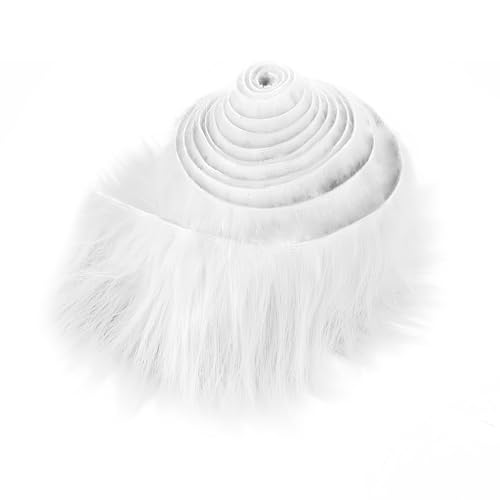 Furry Faux Craft Plüschstoff Kunstleder, 180x5cm Kunstfell Zum Basteln Weiss, Faux Fur Langhaarplüsch fur Nähen, Dekorieren, Dekoband Plüsch Trim Stoffrolle, DIY - Weiß Furry Faux Craft Plüschstoff Kunstleder, 180x5cm Kunstfell Zum Basteln Weiss, Faux Fur Langhaarplüsch fur Nähen, Dekorieren, Dekoband Plüsch Trim Stoffrolle, DIY - Weiß von Nodcows