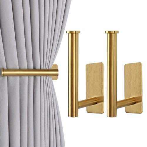 Raffhalter Gardinenhalter Vorhang Halter Raffhalter Haken Curtain Hooks Tiebacks Gardinen Halterung Vorhanghalter Gardinenhaken Wand Selbstklebende für Vorhänge, 2 Stück Golden Raffhalter Gardinenhalter Vorhang Halter Raffhalter Haken Curtain Hooks Tiebacks Gardinen Halterung Vorhanghalter Gardinenhaken Wand Selbstklebende für Vorhänge, 2 Stück Golden von Noekye