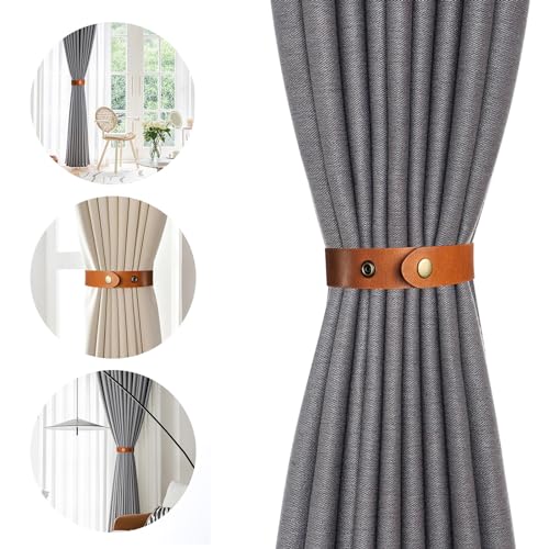 Vorhang Gardinen Raffhalter Gardinenhalter Halter Haken Vorhanghalter Halterung Gardinenraffer Gardinenband Zubehör für Vorhänge, 2 Stück Braun Vorhang Gardinen Raffhalter Gardinenhalter Halter Haken Vorhanghalter Halterung Gardinenraffer Gardinenband Zubehör für Vorhänge, 2 Stück Braun von Noekye