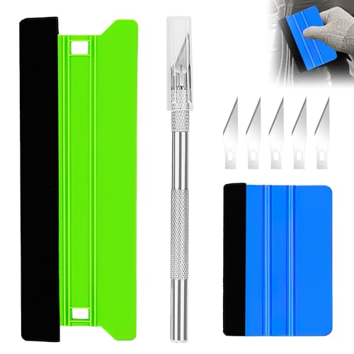 Vinyl-Wickelwerkzeuge, Vinyl-Rakel-Werkzeug-Set, effiziente Anwendung, Fensterfolien-Werkzeuge, inklusive 21 cm und 10 cm Kunststoff-Filz-Rakel und Trimmer für Glasfolie, Auto, Vinyl, Autotönung Vinyl-Wickelwerkzeuge, Vinyl-Rakel-Werkzeug-Set, effiziente Anwendung, Fensterfolien-Werkzeuge, inklusive 21 cm und 10 cm Kunststoff-Filz-Rakel und Trimmer für Glasfolie, Auto, Vinyl, Autotönung von Noenaeni