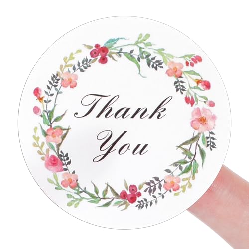 Nogeqi 120 Stück Danke Aufkleber 5cm, Thank You Sticker Dankeschön Im Blumenstil Etiketten Selbstklebend für Geschenkverpackungen und Umschlägen Papiertüten Nogeqi 120 Stück Danke Aufkleber 5cm, Thank You Sticker Dankeschön Im Blumenstil Etiketten Selbstklebend für Geschenkverpackungen und Umschlägen Papiertüten von Nogeqi