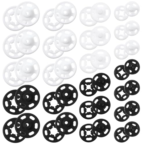 Nogeqi 120 Stück Große Druckknöpfe Zum Annähen, Weiß Druckknöpfe Groß Zum Aufnähen, Schwarz Kunststoff Druckknopf Plastik, Aufnäh Für Handwek Kleidung (7mm 13mm 15mm 20mm) Nogeqi 120 Stück Große Druckknöpfe Zum Annähen, Weiß Druckknöpfe Groß Zum Aufnähen, Schwarz Kunststoff Druckknopf Plastik, Aufnäh Für Handwek Kleidung (7mm 13mm 15mm 20mm) von Nogeqi
