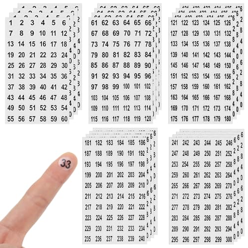 Nogeqi 1200 Stück Runde Zahlen Aufkleber 1 bis 300, Selbstklebende Zahlenaufkleber, Runde Klebezahlen, Zahlen Sticker Aus Papier Für Ordner, Lagerorganisation Und Schulbedarf Nogeqi 1200 Stück Runde Zahlen Aufkleber 1 bis 300, Selbstklebende Zahlenaufkleber, Runde Klebezahlen, Zahlen Sticker Aus Papier Für Ordner, Lagerorganisation Und Schulbedarf von Nogeqi