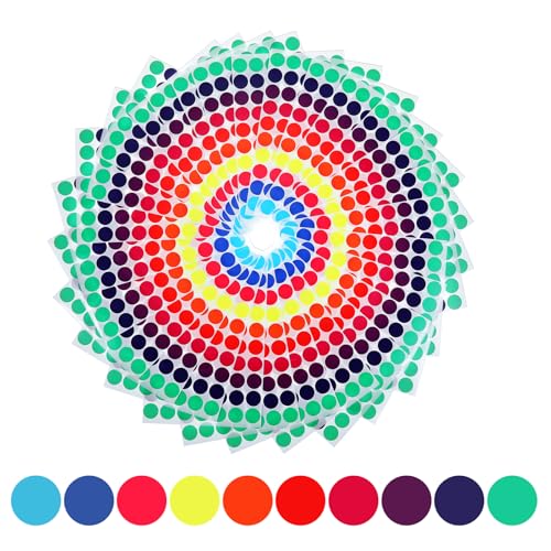 Nogeqi 1960 Stück Klebepunkte Bunt, 10 Farben Punkte Aufkleber 20mm, Selbstklebende Bunte Sticker Punkte, Runde Etiketten Markierungspunkte, Farbige Punktaufkleber für Kalender Büro Schule Nogeqi 1960 Stück Klebepunkte Bunt, 10 Farben Punkte Aufkleber 20mm, Selbstklebende Bunte Sticker Punkte, Runde Etiketten Markierungspunkte, Farbige Punktaufkleber für Kalender Büro Schule von Nogeqi