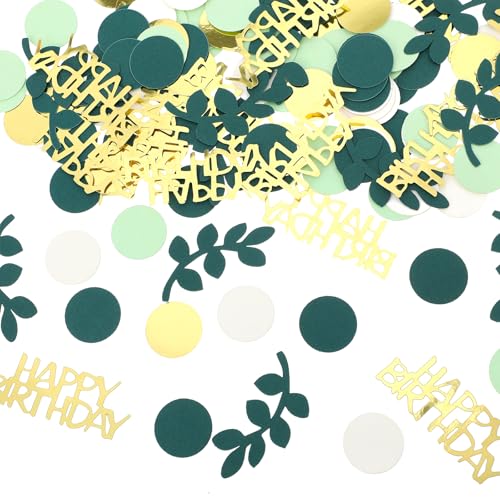 Nogeqi 300 Stück Tischdeko Geburtstag Happy Birthday, Grün Streudeko Geburtstag Gold Konfetti, Geburtstagsdeko Für Geburtstagspartys, Hochzeiten, Events Inkl Buchstaben, Blätter, Punkte Nogeqi 300 Stück Tischdeko Geburtstag Happy Birthday, Grün Streudeko Geburtstag Gold Konfetti, Geburtstagsdeko Für Geburtstagspartys, Hochzeiten, Events Inkl Buchstaben, Blätter, Punkte von Nogeqi