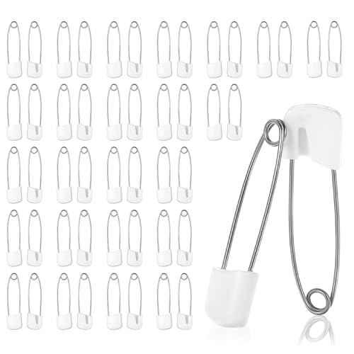 Nogeqi 50 Stück Sicherheitsnadeln Groß Baby 40mm, Weiß Windelnadeln, Kunststoff Sicherheitsnadel Klein, Windelnadel Safety Pins mit Sicherheitsverschluss Verschluss Verriegeln Nogeqi 50 Stück Sicherheitsnadeln Groß Baby 40mm, Weiß Windelnadeln, Kunststoff Sicherheitsnadel Klein, Windelnadel Safety Pins mit Sicherheitsverschluss Verschluss Verriegeln von Nogeqi
