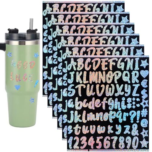 Nogeqi 6 Blatt Buchstaben Aufkleber, Klebebuchstaben Wetterfest, Lasermuster Sticker Buchstaben zum Aufkleben, Letter Stickers Kreatives Persönliches Becher Zubehör für Diy Scrapbook Grußkarte Nogeqi 6 Blatt Buchstaben Aufkleber, Klebebuchstaben Wetterfest, Lasermuster Sticker Buchstaben zum Aufkleben, Letter Stickers Kreatives Persönliches Becher Zubehör für Diy Scrapbook Grußkarte von Nogeqi