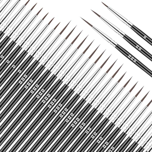 Nogeqi 60 Stück Feine Pinsel Set, Dünne Pinsel Acryl für Malen Nach Zahlen, Schwarz Modellbau Miniatur Pinsel Feine Spitze 000 Detail Paint Brush Dünn für Acrylfarben Nagelkunst Art Nogeqi 60 Stück Feine Pinsel Set, Dünne Pinsel Acryl für Malen Nach Zahlen, Schwarz Modellbau Miniatur Pinsel Feine Spitze 000 Detail Paint Brush Dünn für Acrylfarben Nagelkunst Art von Nogeqi