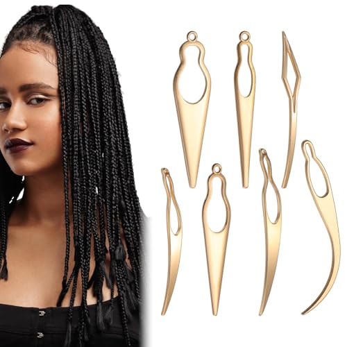 Nogeqi 7 Stück Dreadlocks Häkelnadel Haar sperrwerkzeug Dreadlocks-Werkzeug in Verschiedenen Größen, Dreadlocks Haken Dreadlocks-Nadel Locs Interlocking Tool für Braid Craft DIY Zopf Weberei von Nogeqi