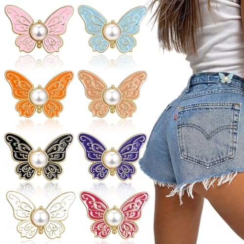Nogeqi 8 Sets Schmetterling Hosen Enger Machen Clip, Hosenbund Enger Machen, Verstellbare Waist Clip Jeans Für Lose Hosen Jeans Röcke Ärmel Nagelfreie Nogeqi 8 Sets Schmetterling Hosen Enger Machen Clip, Hosenbund Enger Machen, Verstellbare Waist Clip Jeans Für Lose Hosen Jeans Röcke Ärmel Nagelfreie von Nogeqi