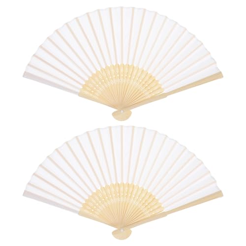 Nogeqi Faltbare Handfächer für Damen, faltbar, chinesischer japanischer Fächer für DIY-Dekoration, Hochzeit, Tanz, Party, Festival, blanko, Dekoration, gefaltet, DIY, Malerei, 2 Stück Nogeqi Faltbare Handfächer für Damen, faltbar, chinesischer japanischer Fächer für DIY-Dekoration, Hochzeit, Tanz, Party, Festival, blanko, Dekoration, gefaltet, DIY, Malerei, 2 Stück von Nogeqi