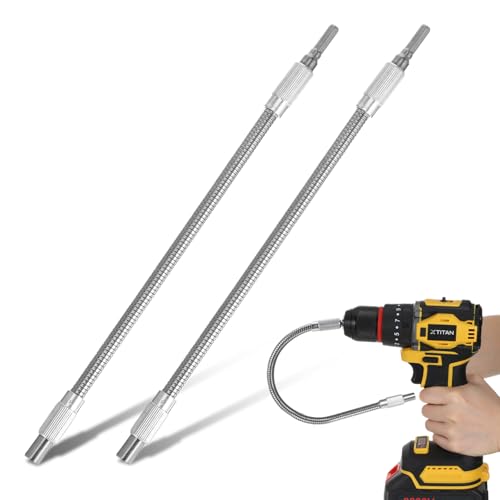 Nogeqi Flexible Bohrerverlängerung, 11,6 Zoll, 1/4 Zoll Sechskantschaft, biegbarer Bohrerverlängerungs-Bithalter für enge Räume, Reparaturen zu Hause, Installationen, Schraubenaufnahme (360° drehbar von Nogeqi