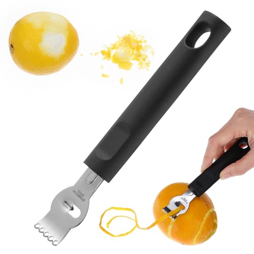 Nogeqi Edelstahl Zitronen Zestenreißer, Zitronenschäler, Zitronen Zester Schäler Orangen Zestenschneider, Handheld Zitrusfrüchte Obst Zester für Cocktails Bar Restaurant Küche Werkzeug Nogeqi Edelstahl Zitronen Zestenreißer, Zitronenschäler, Zitronen Zester Schäler Orangen Zestenschneider, Handheld Zitrusfrüchte Obst Zester für Cocktails Bar Restaurant Küche Werkzeug von Nogeqi