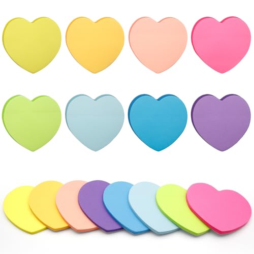 Farbige Haftnotizen,240 Blatt Selbstklebende Haftnotizzettel,Bunte Herzen Sticky Notes,Haftnotizen Lustig,8 Farben Haftnotizen Klebezettel für Planer Erinnerung Büro Zuhause Schule Zubehör(70 x 70 mm) Farbige Haftnotizen,240 Blatt Selbstklebende Haftnotizzettel,Bunte Herzen Sticky Notes,Haftnotizen Lustig,8 Farben Haftnotizen Klebezettel für Planer Erinnerung Büro Zuhause Schule Zubehör(70 x 70 mm) von Nokwocy