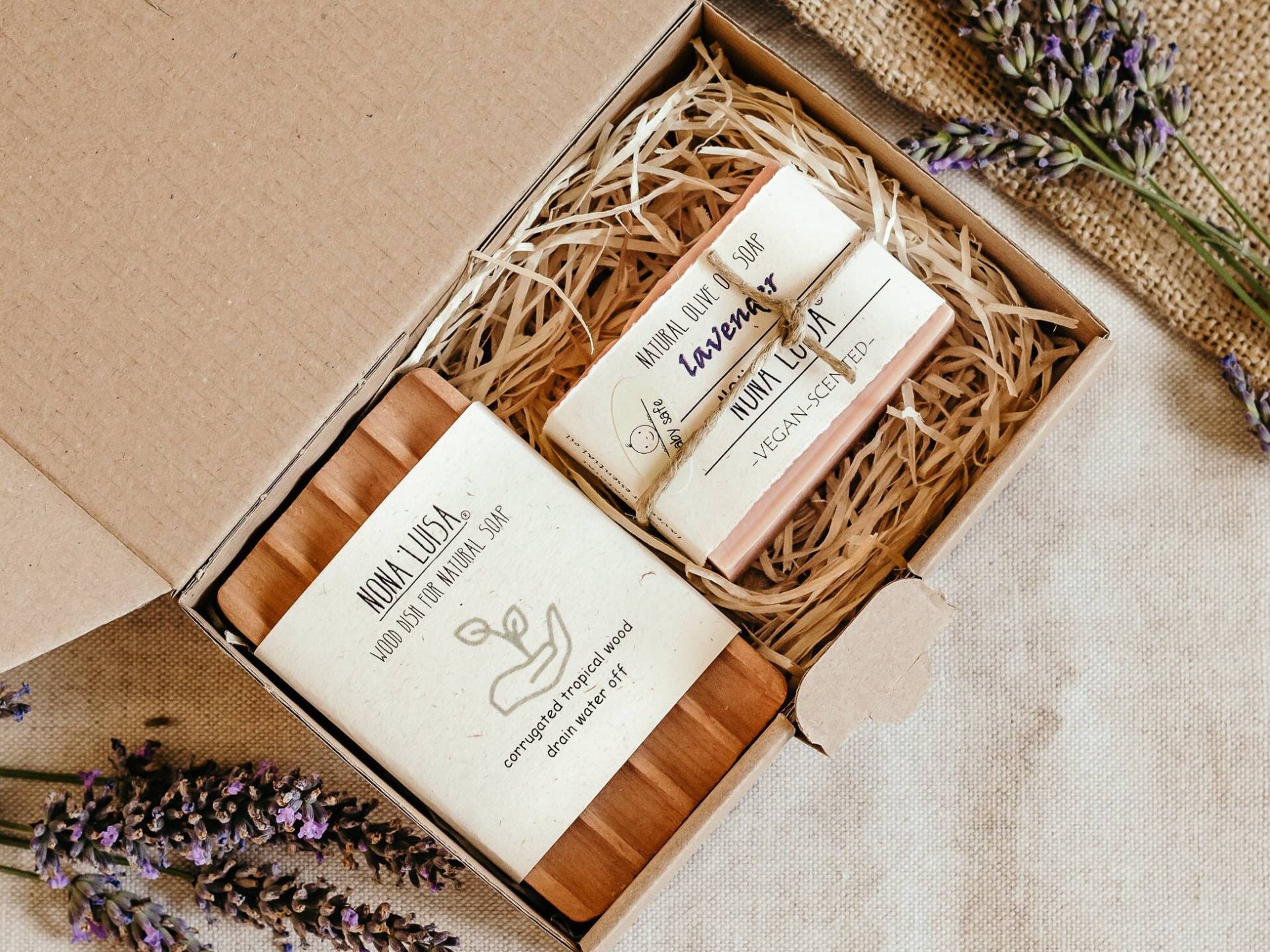 Personalisierte Lavendel Seife Geschenk-Set | 100% Nachhaltig Von Nona Luisa Geschenkbox, Geschenk Für Sie, Vegan Seife, Geschenkset, Naturseife von NonaLuisa