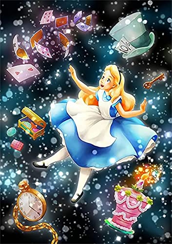5D DIY Diamantmalerei Alice im Wunderland 40,6 x 50,8 cm voller runder Bohrer Strass-Stickerei für Wanddekoration 5D DIY Diamantmalerei Alice im Wunderland 40,6 x 50,8 cm voller runder Bohrer Strass-Stickerei für Wanddekoration von HCHANA