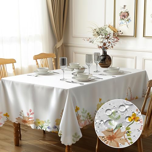 Tischdecke Rechteckig Abwaschbar Tischdecke Wetterfest Gartentischdecke Tischdecke Outdoor Polyester Florals Tischdecke für Küche Garten Café Esszimmer 110x140cm Tischdecke Rechteckig Abwaschbar Tischdecke Wetterfest Gartentischdecke Tischdecke Outdoor Polyester Florals Tischdecke für Küche Garten Café Esszimmer 110x140cm von Nookery