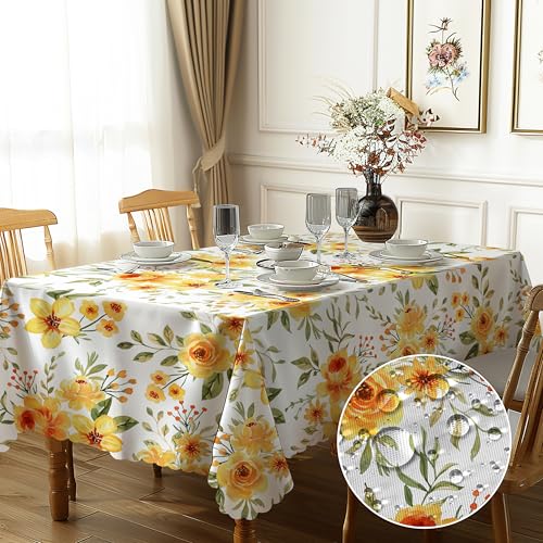 Tischdecke Rechteckig Abwaschbar Tischdecke Wetterfest Gartentischdecke Tischdecke Outdoor Polyester Florals Tischdecke für Küche Garten Café Esszimmer 140x180cm Tischdecke Rechteckig Abwaschbar Tischdecke Wetterfest Gartentischdecke Tischdecke Outdoor Polyester Florals Tischdecke für Küche Garten Café Esszimmer 140x180cm von Nookery