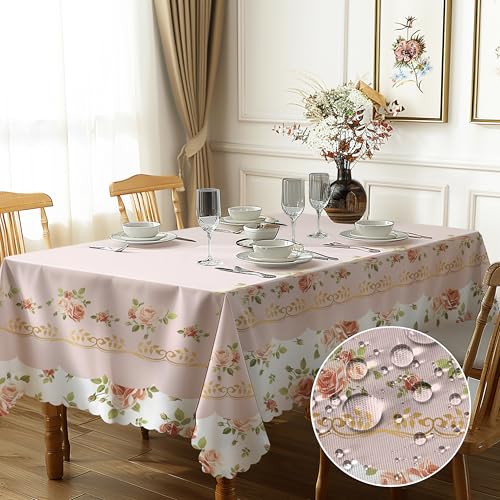 Tischdecke Rechteckig Abwaschbar Tischdecke Wetterfest Gartentischdecke Tischdecke Outdoor Polyester Florals Tischdecke für Küche Garten Café Esszimmer 140x180cm Tischdecke Rechteckig Abwaschbar Tischdecke Wetterfest Gartentischdecke Tischdecke Outdoor Polyester Florals Tischdecke für Küche Garten Café Esszimmer 140x180cm von Nookery