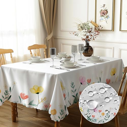Tischdecke Rechteckig Abwaschbar Tischdecke Wetterfest Gartentischdecke Tischdecke Outdoor Polyester Florals Tischdecke für Küche Garten Café Esszimmer 140x180cm Tischdecke Rechteckig Abwaschbar Tischdecke Wetterfest Gartentischdecke Tischdecke Outdoor Polyester Florals Tischdecke für Küche Garten Café Esszimmer 140x180cm von Nookery