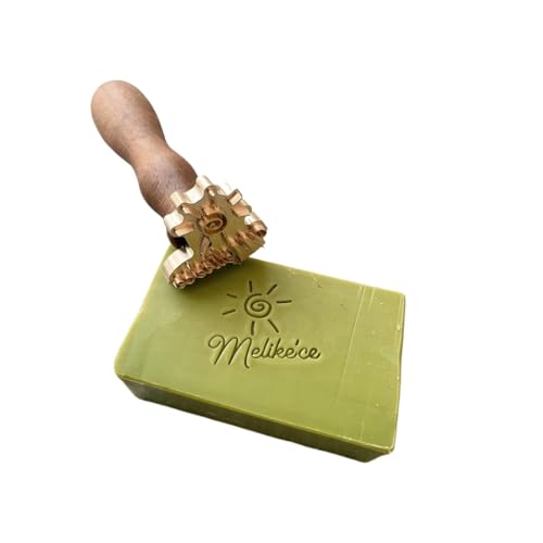 Messing-Seifenstempel mit individuellem Logo oder Design – Erstellen Sie ein einzigartiges Branding-Logo, für selbstgemachte Seifen, Abdrücke, Signaturstempel, zum Basteln, Branding und Verschenken von Noonedibs