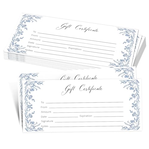 25 Blumen-Geschenkgutscheine für Geschäft, blaue, leere Geschenkgutscheine für Salon, Spa, Restaurants, Hochzeit, Geburtstag, Weihnachten, benutzerdefinierte Kundengutscheine, 8,9 x 20,3 cm - 03 25 Blumen-Geschenkgutscheine für Geschäft, blaue, leere Geschenkgutscheine für Salon, Spa, Restaurants, Hochzeit, Geburtstag, Weihnachten, benutzerdefinierte Kundengutscheine, 8,9 x 20,3 cm - 03 von Nopoben