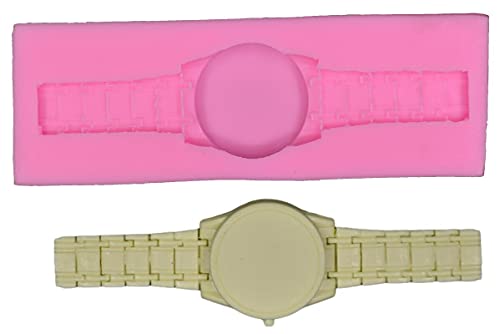 Silikonform für Armbanduhr mit Uhren-Motiv, für Zuckerguss, Kuchendekoration, Cupcake-Topper, Epoxidharz, Polymerton, Seife von Noraling