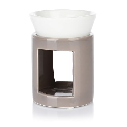 Nordstern Duftlampe Aromabrenner - Diffuser aus Keramik für ätherische Öle, Duftöl oder Duftwachs - Stövchen mit Duftschale für Teelicht von Nordstern