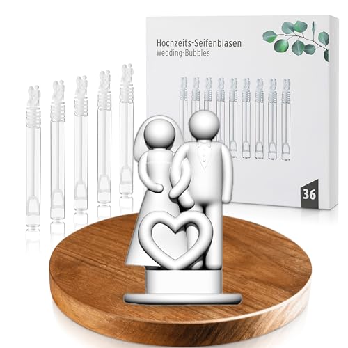 Nordstern Seifenblasen Hochzeitspaar 36er Set - Seifenblasen Flüssigkeit mit Brautpaar-Griff - Als Gastgeschenk und Deko für Hochzeit, Goldene Hochzeit, Verlobung Nordstern Seifenblasen Hochzeitspaar 36er Set - Seifenblasen Flüssigkeit mit Brautpaar-Griff - Als Gastgeschenk und Deko für Hochzeit, Goldene Hochzeit, Verlobung von Nordstern