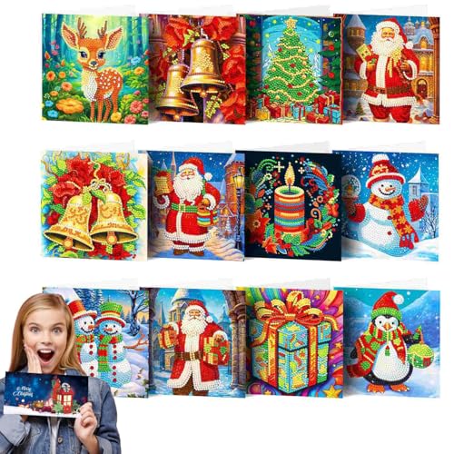 Norhogo 12 Stücke Diamond painting karten weihnachten, 5D DIY Diamond Painting Weihnachten Grußkarten,diamond painting weihnachtskarten, Diamant Painting Grußkarten für Freunde und Familie Norhogo 12 Stücke Diamond painting karten weihnachten, 5D DIY Diamond Painting Weihnachten Grußkarten,diamond painting weihnachtskarten, Diamant Painting Grußkarten für Freunde und Familie von Norhogo