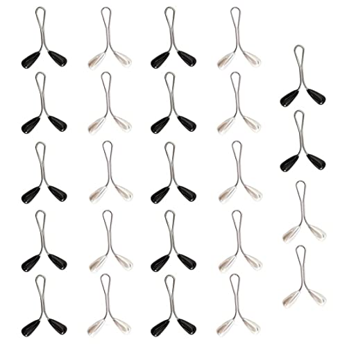 Norhogo 24 Stück Hijab Nadeln Muslim Hijab Pins Perle Clip Schal Pin Kopftuch Klammern, Verschönerung Schal Pin Schal Sicherheit Clips Schwarz & Weiss Teardrop Clip Norhogo 24 Stück Hijab Nadeln Muslim Hijab Pins Perle Clip Schal Pin Kopftuch Klammern, Verschönerung Schal Pin Schal Sicherheit Clips Schwarz & Weiss Teardrop Clip von Norhogo