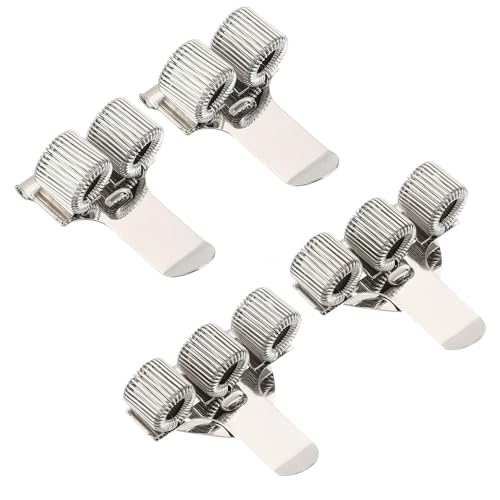 Norhogo 4 Stück Stiftehalter aus Metall, Silber Stifthalter, inklusive 2 Stiftklammern mit zwei Löchern + 2 Stiftclips mit drei aufklappbaren Stifthaltern, mit Taschenclip für Notebooks, Zuhause Norhogo 4 Stück Stiftehalter aus Metall, Silber Stifthalter, inklusive 2 Stiftklammern mit zwei Löchern + 2 Stiftclips mit drei aufklappbaren Stifthaltern, mit Taschenclip für Notebooks, Zuhause von Norhogo