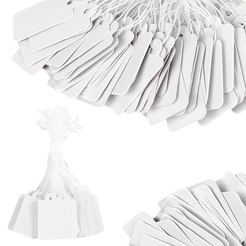Norhogo 500 Stück Preisetiketten Hängeetiketten, Preisschilder Hängeetiketten Markierungsetiketten mit Faden Preisschilder zum Beschriften für Flohmarkt Schmuck Geschenk Hang Tag Weiß - 25mm*45mm Norhogo 500 Stück Preisetiketten Hängeetiketten, Preisschilder Hängeetiketten Markierungsetiketten mit Faden Preisschilder zum Beschriften für Flohmarkt Schmuck Geschenk Hang Tag Weiß - 25mm*45mm von Norhogo