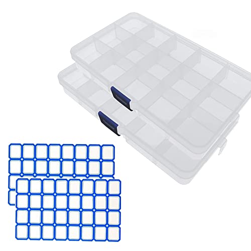 Norhogo Kleine Sortierbox, 2pcs Sortimentskasten sortierboxen Schmuckkästchen Sortierkasten, mit 15 Fächern und Deckel, sortierboxen für kleinteile zur Aufbewahrung von Schrauben, Perlen, Ohrringen Norhogo Kleine Sortierbox, 2pcs Sortimentskasten sortierboxen Schmuckkästchen Sortierkasten, mit 15 Fächern und Deckel, sortierboxen für kleinteile zur Aufbewahrung von Schrauben, Perlen, Ohrringen von Norhogo