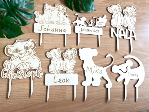 NoriKids Cake-Topper personalisiert & handgefertigt | Tortenstecker aus Holz | Tortendeko Geburtstag | Motiv Löwen mit Namen | individuelle Geburtstagsdeko | personalisierte Geschenke NoriKids Cake-Topper personalisiert & handgefertigt | Tortenstecker aus Holz | Tortendeko Geburtstag | Motiv Löwen mit Namen | individuelle Geburtstagsdeko | personalisierte Geschenke von NoriKids