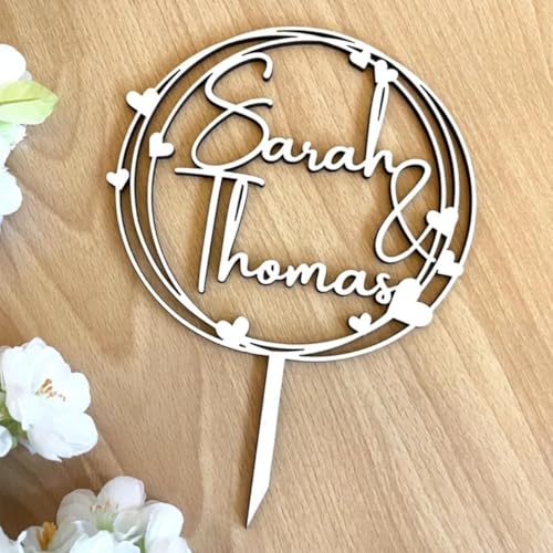 NoriKids Cake-Topper personalisiert & handgefertigt – Tortenstecker aus Holz – Tortendeko Hochzeit – Kranz mit Herzen & Namen – individuelle Hochzeitsdeko – personalisierte Geschenke NoriKids Cake-Topper personalisiert & handgefertigt – Tortenstecker aus Holz – Tortendeko Hochzeit – Kranz mit Herzen & Namen – individuelle Hochzeitsdeko – personalisierte Geschenke von NoriKids