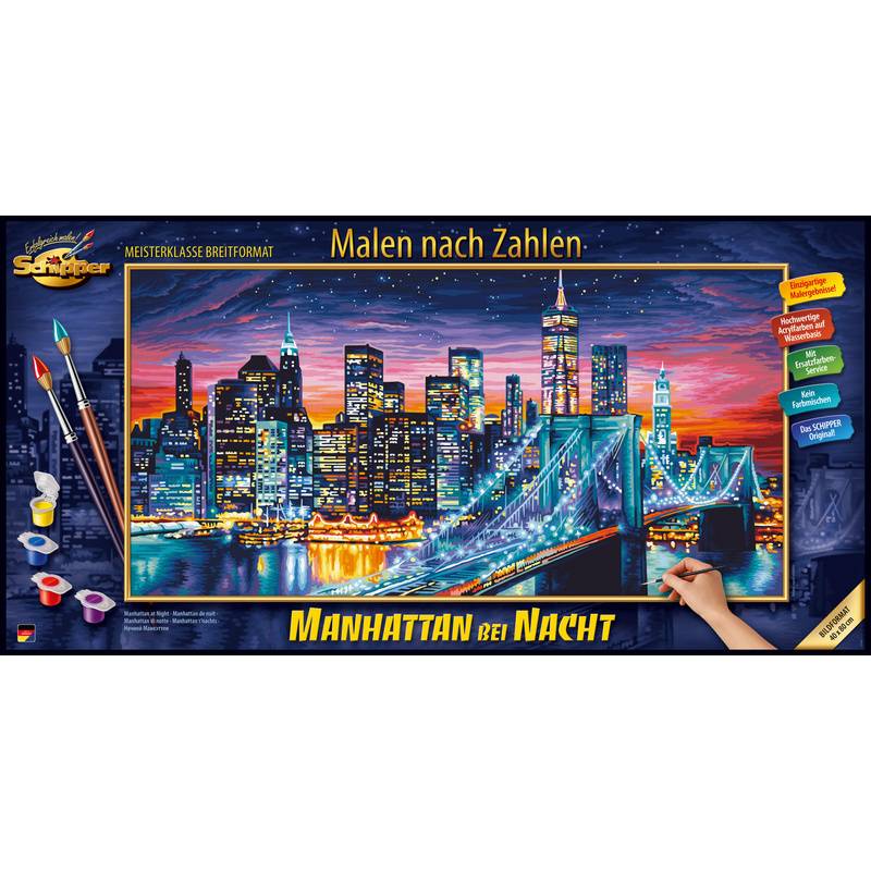 Meisterklasse Premium, Malen Nach Zahlen (Mal-Sets) - Mnz - Manhattan Bei Nacht von Noris Spiele