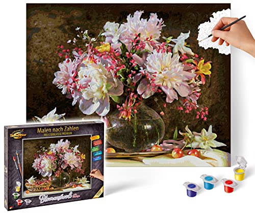 Schipper 609130773 Malen nach Zahlen - Blumenstrauß mit Kirschen - Bilder malen für Erwachsene, inklusive Pinsel und Acrylfarben, 40 x 50 cm, Mehrfarbig Schipper 609130773 Malen nach Zahlen - Blumenstrauß mit Kirschen - Bilder malen für Erwachsene, inklusive Pinsel und Acrylfarben, 40 x 50 cm, Mehrfarbig von Schipper