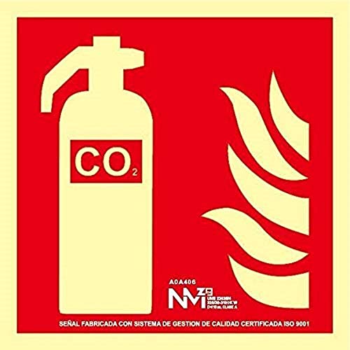 Normaluz A0A406 Leuchtschild, Feuerlöscher, Co2, Klasse A, PVC, 1 mm, 21 x 21 cm, mit CTE, RIPCI und für die neue Legislation geeignet Normaluz A0A406 Leuchtschild, Feuerlöscher, Co2, Klasse A, PVC, 1 mm, 21 x 21 cm, mit CTE, RIPCI und für die neue Legislation geeignet von Normaluz