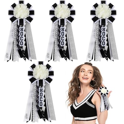 Norme Mini-Heimkehr-Dekoration für Mütter, 15 cm, Handblumen-Zubehör-Set für 2025, Schulanfang, Partyzubehör, Schwarz, 4 Stück Norme Mini-Heimkehr-Dekoration für Mütter, 15 cm, Handblumen-Zubehör-Set für 2025, Schulanfang, Partyzubehör, Schwarz, 4 Stück von Norme