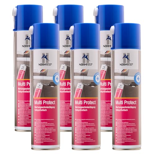 Normfest Multi Protect – Vollsynthetisches Wartungsschmieröl mit PTFE- und Keramikzusätzen, wasserabweisend und temperaturbeständig von –30 °C bis +200 °C, 6x 400ml Normfest Multi Protect – Vollsynthetisches Wartungsschmieröl mit PTFE- und Keramikzusätzen, wasserabweisend und temperaturbeständig von –30 °C bis +200 °C, 6x 400ml von Normfest