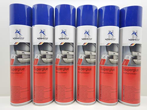 Normfest Super-Glue transparenter Kleber Kraftsprühkleber 6x 400ml Normfest Super-Glue transparenter Kleber Kraftsprühkleber 6x 400ml von Normfest