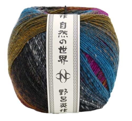 Noro Saiun Regenbogen Garn, Wolle mit Farbverlauf, Häkelwolle, Strickgarn, 150g, 70% Wolle, 30% Polyamid, Nadelstärke 3,5-4,5mm (# 06 Sori) von Noro