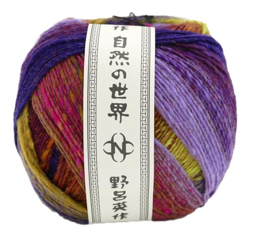 Noro Saiun Regenbogen Garn, Wolle mit Farbverlauf, Häkelwolle, Strickgarn, 150g, 70% Wolle, 30% Polyamid, Nadelstärke 3,5-4,5mm (# 11 Anatsuri) von Noro