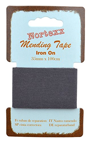 Nortexx NMT/7 Reparaturband zum Aufbügeln, Dunkelgrau, 100% Baumwolle, 14 x 8 x 1 cm Nortexx NMT/7 Reparaturband zum Aufbügeln, Dunkelgrau, 100% Baumwolle, 14 x 8 x 1 cm von Nortexx