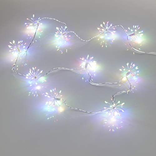 Northpoint 200 LED Lichterkette Weihnachten Sparkling Leuchtball 180cm lang/Feuerwerk/Pusteblume mit 5m Zuleitung für den Innenbereich (Bunt) von Northpoint