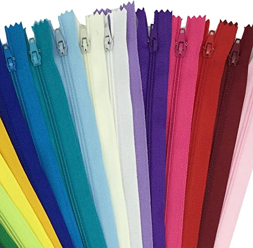 Reißverschluss,50 Stück Nylon Reißverschlüsse Unsichtbare Reißverschlüsse für Schneider-Nähhandwerk Kleidungstaschen 25 Farben 8 Zoll/20 cm von Nothers