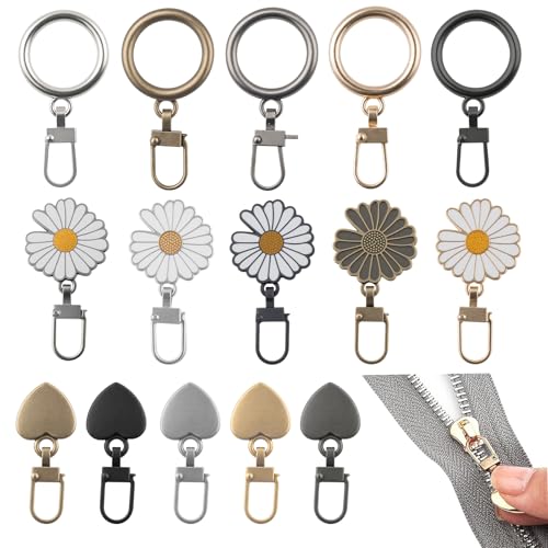 15 Stück Reißverschluss-Zipper, Abnehmbarer Universeller Reißverschluss, Mehrfarbige Reißverschluss Zipper Ersatz, Reissverschluss Anhänger, für Koffer, Gepäck, Rucksäcke, Geldbörsen, Mäntel, Jacken 15 Stück Reißverschluss-Zipper, Abnehmbarer Universeller Reißverschluss, Mehrfarbige Reißverschluss Zipper Ersatz, Reissverschluss Anhänger, für Koffer, Gepäck, Rucksäcke, Geldbörsen, Mäntel, Jacken von Notoke