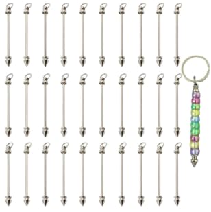 20 Stück Perlen-Schlüsselanhänger-Stangen + Metallrohlinge + Schlüsselanhängerstreifen + Schlüsselanhängerringe – DIY Bastelmaterial für Schmuckherstellung, Frauen & Männer, Passend für DIY-Bastelarbe 20 Stück Perlen-Schlüsselanhänger-Stangen + Metallrohlinge + Schlüsselanhängerstreifen + Schlüsselanhängerringe – DIY Bastelmaterial für Schmuckherstellung, Frauen & Männer, Passend für DIY-Bastelarbe von Notoke
